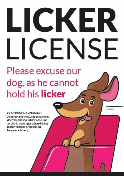 ​Fun Sign - Licker License - Pink