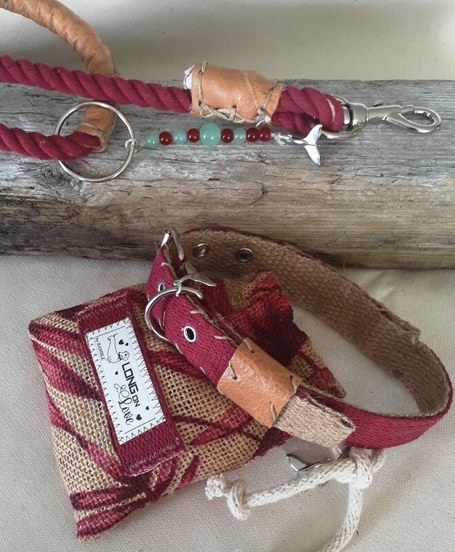 Exclusive Dog Lead, Pouch and Collar sets - Berry