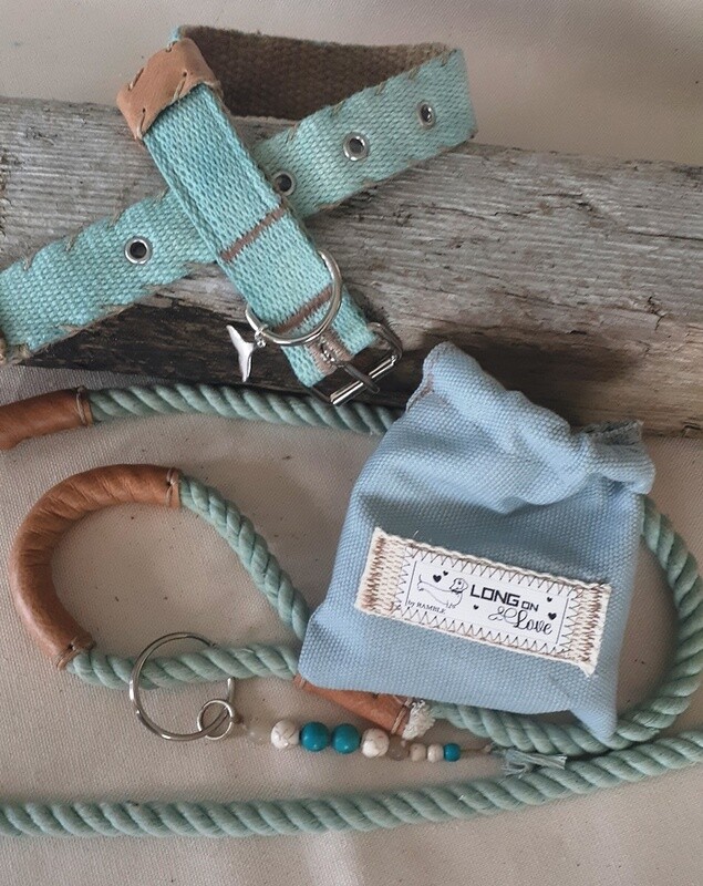 Exclusive Dog Lead, Pouch and Collar sets - Marine Blue