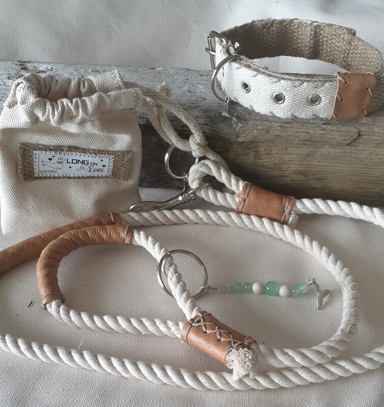 Exclusive Dog Lead, Pouch and Collar sets - Natural