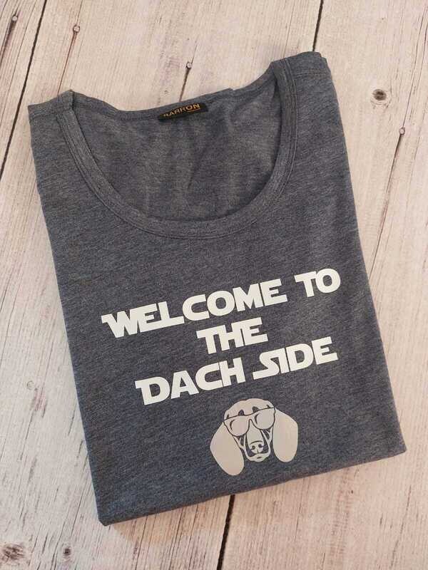 Welcome to the Dach Side - Ladies Melange T-Shirt - Navy - Small only
