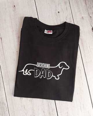 Dachshund Dad Men's T-Shirt - Black (Short Haired)