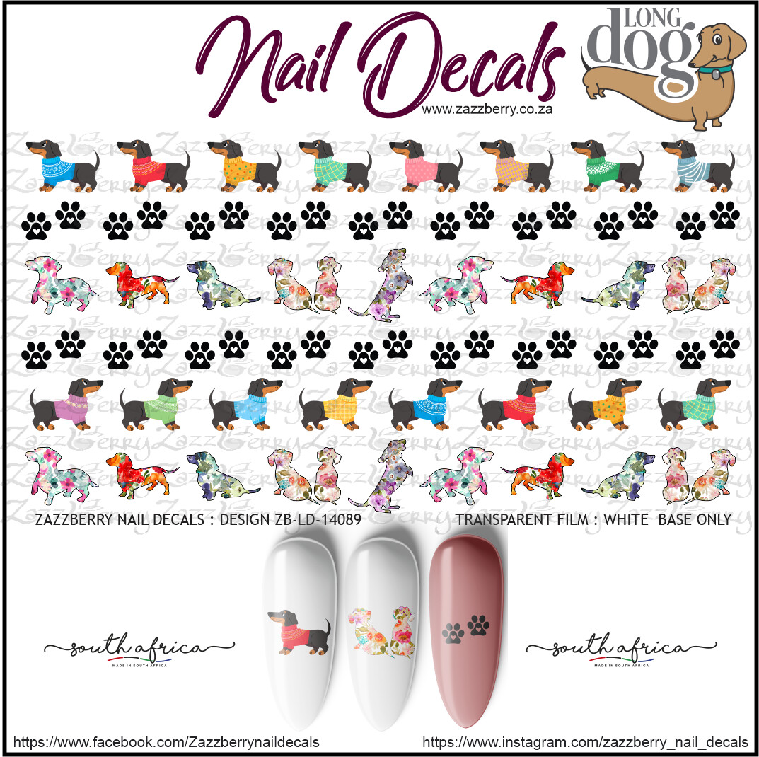 WATER SLIDE NAIL DECALS - Colourful Design 2