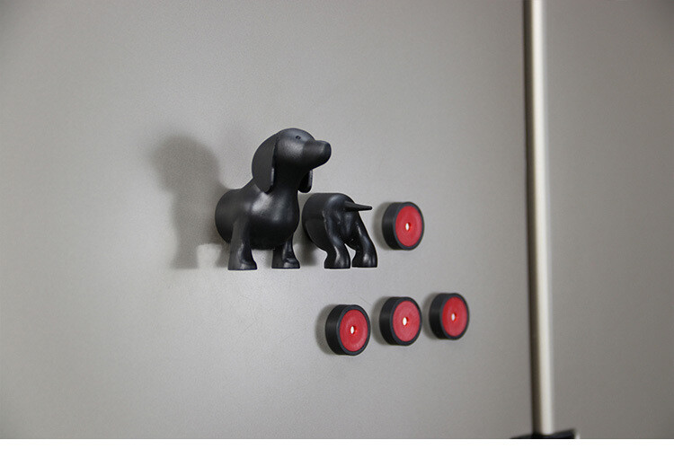 Fridge Magnet - Cartoon Dog Dachshund - Black Fridge Magnet - Cartoon Dog Dachshund - Black
