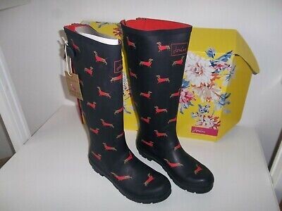 Joules dachshund rain boots deals