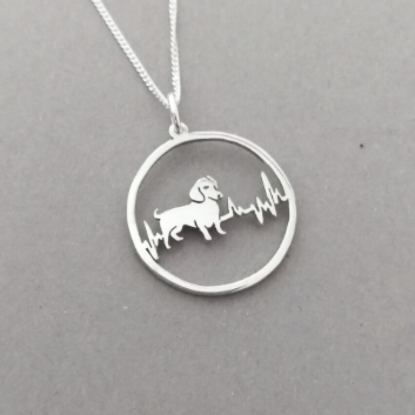 Heartbeat Dachshund - Pendant & Chain