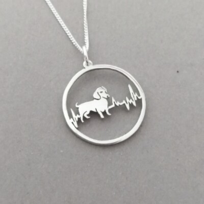 Heartbeat Dachshund - Pendant & Chain