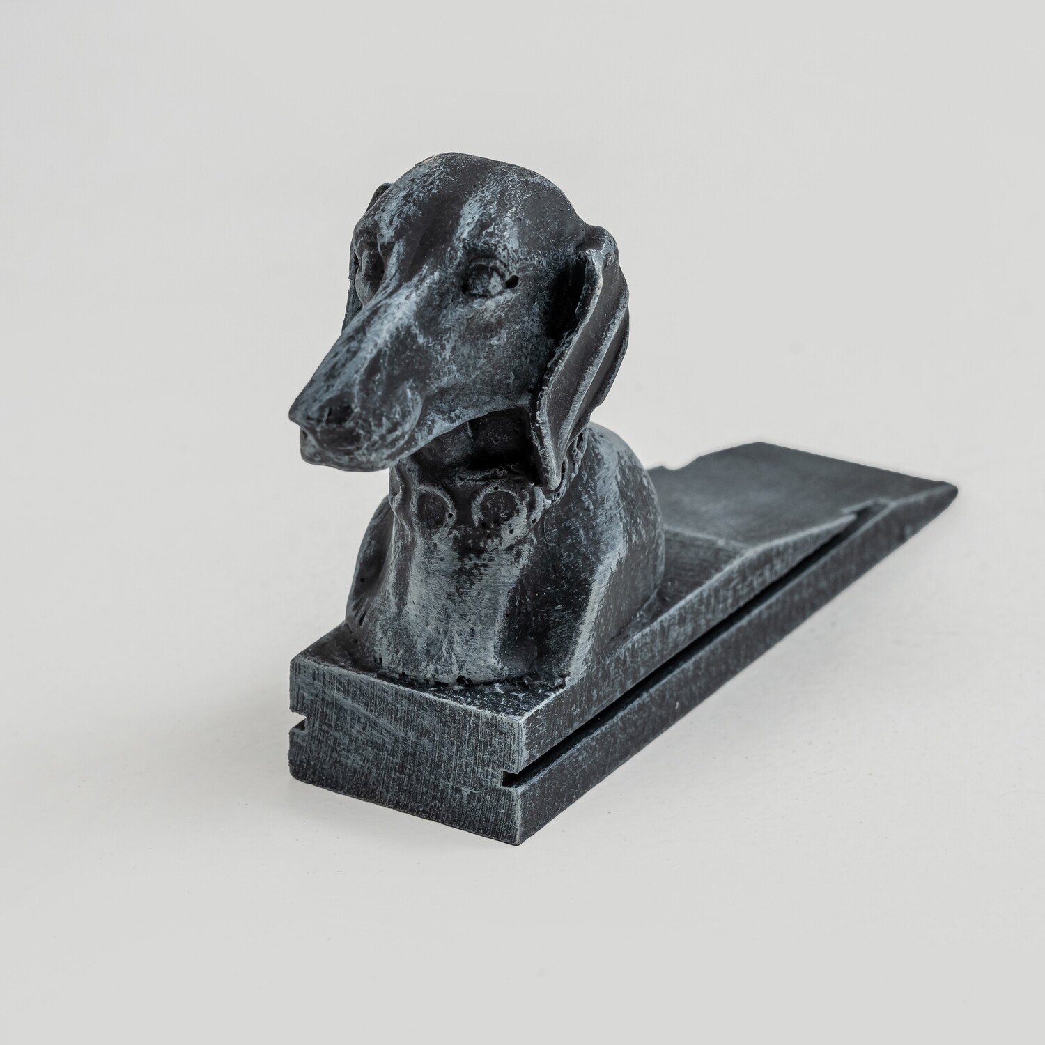 Dachshund Door Stop - Grey - Matt