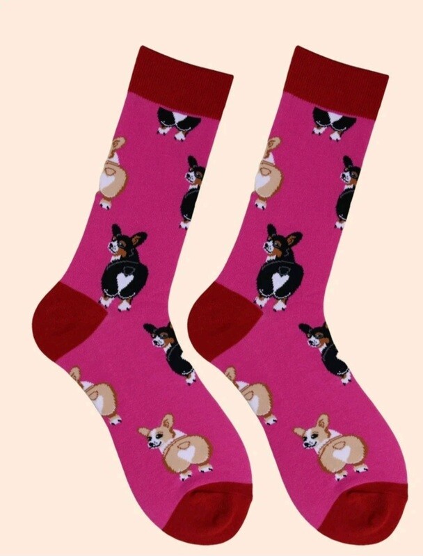 Corgi Socks - Pink