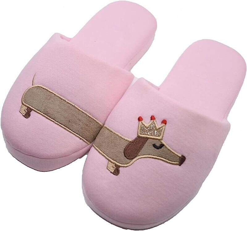 Millffy Dachshund Slippers - Pink