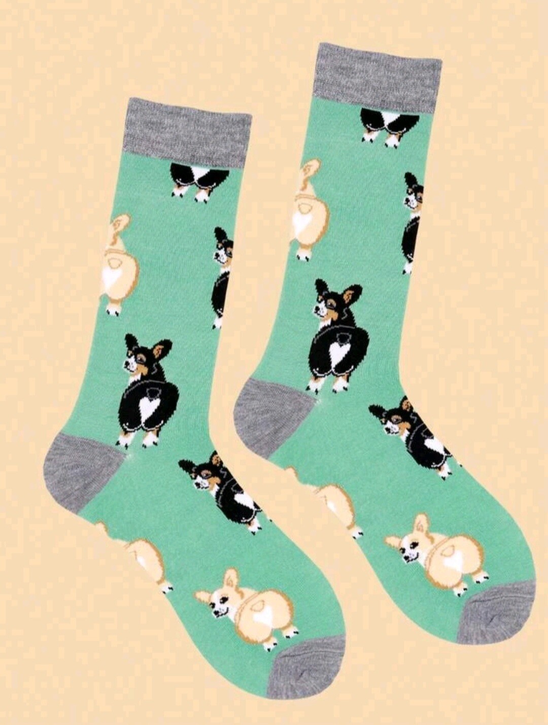 Corgi Socks - Green