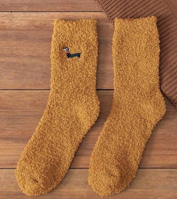 Fluffy Socks - Orange