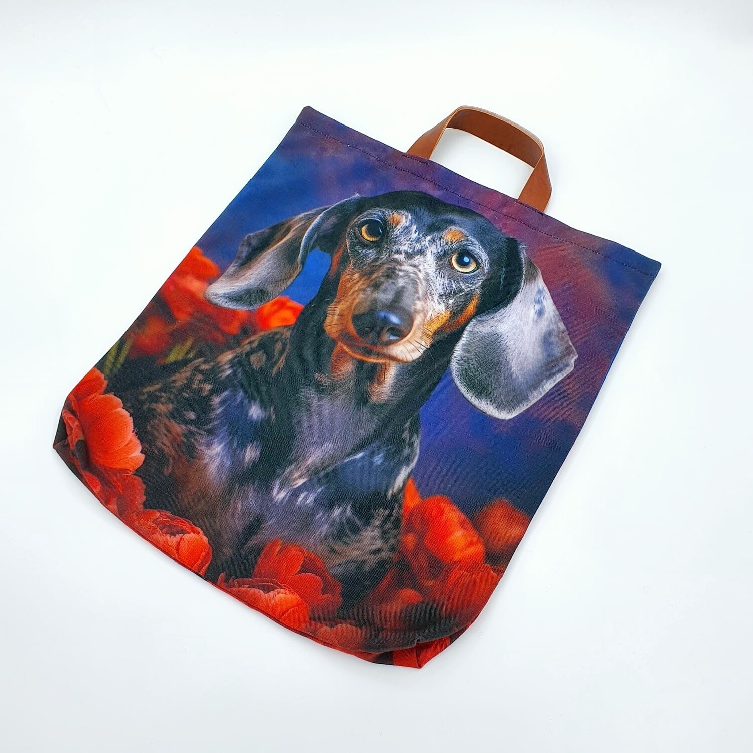 Fabric Shopper Bag - Dapple Dachshund