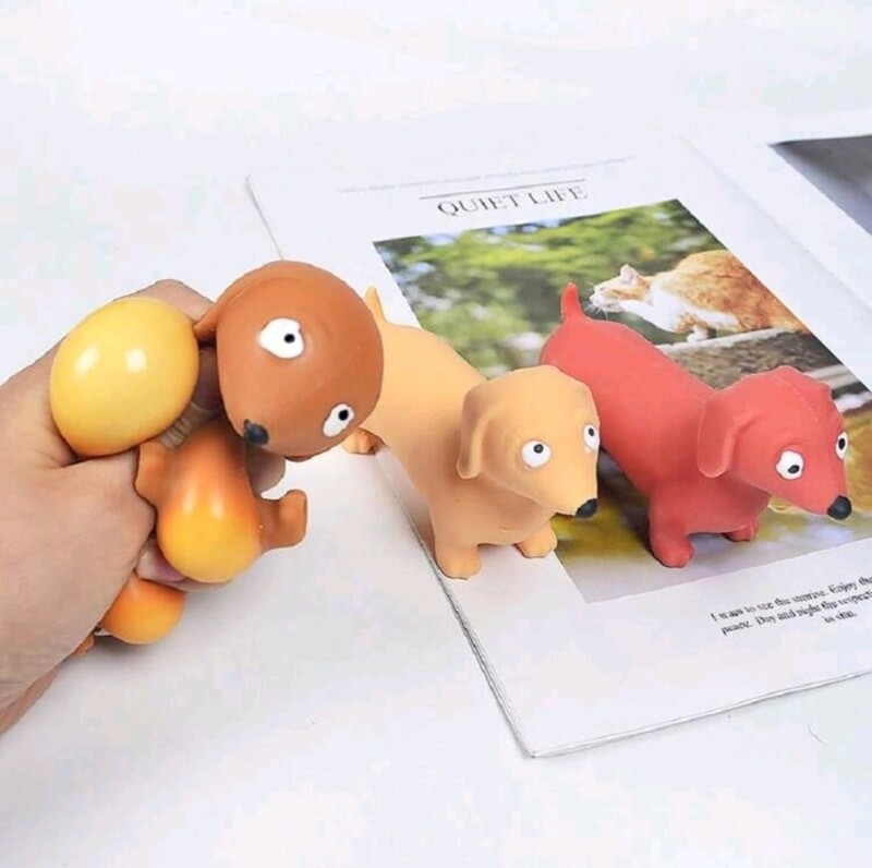 Soft & Stretchy Dachshund Shaped Stress relief toy