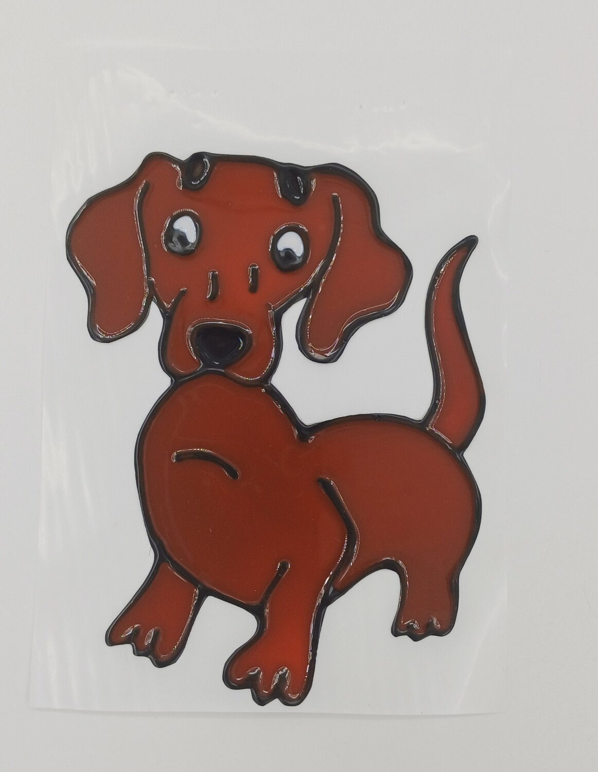 Reusable Window stickers - Brown Dachshund