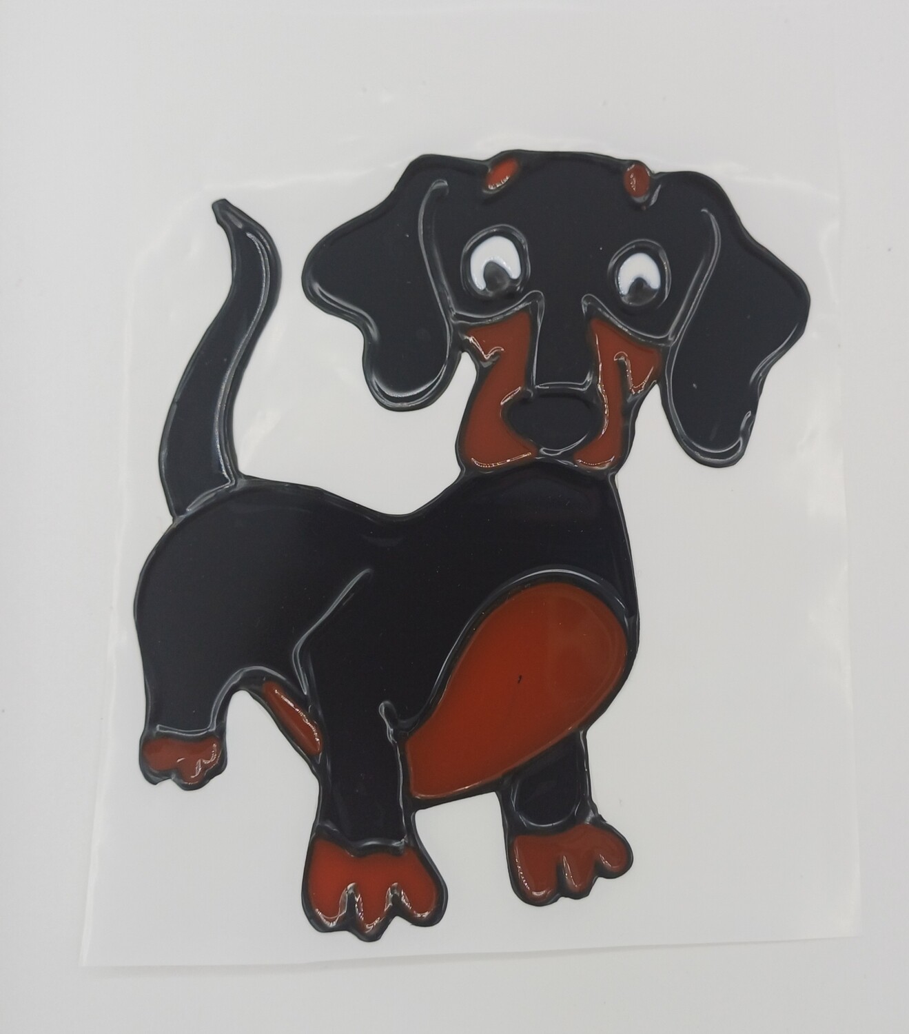 Reusable Window stickers - Black Dachshund
