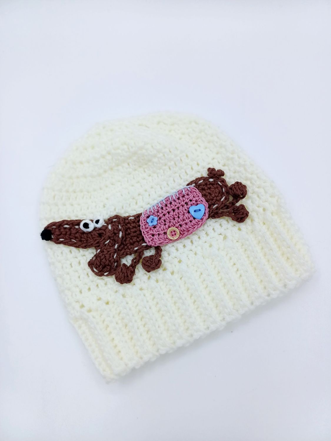 Crochet Beanie - Ivory Crochet Beanie - Ivory