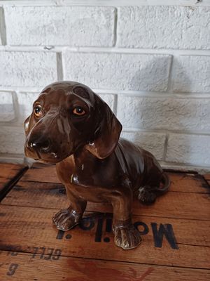 Large Porcelain Dachshund Large Porcelain Dachshund