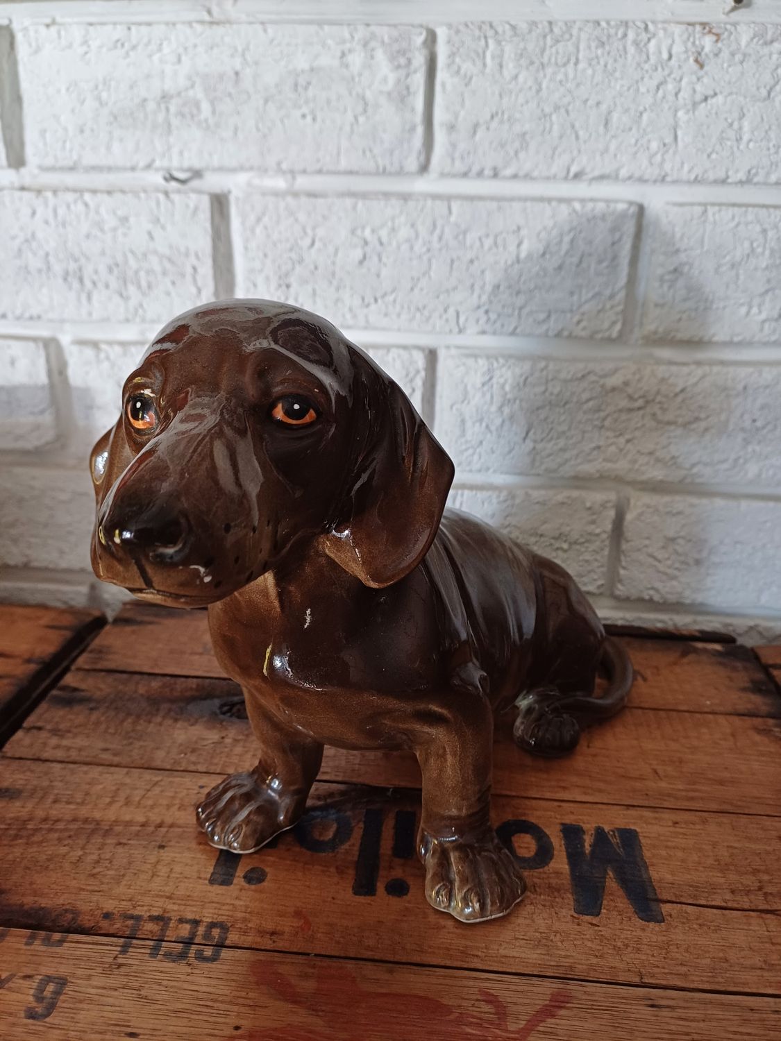 Large Porcelain Dachshund