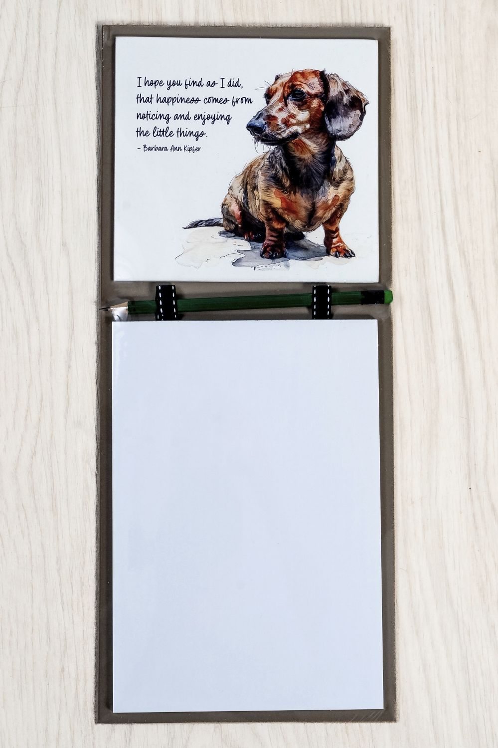 Fridge Notepad - Large - Brown Dachshund