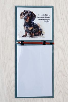 Fridge Notepad - Large - Black Dachshund Fridge Notepad - Large - Black Dachshund