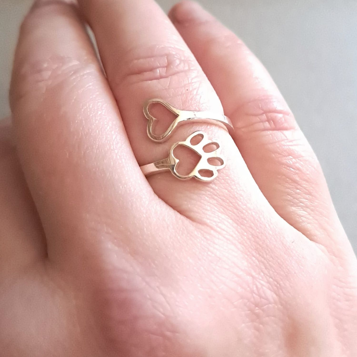 Paw & Heart Ring