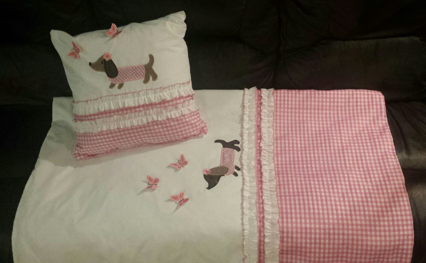 Duvet and Pillow for Baby Girls Cot