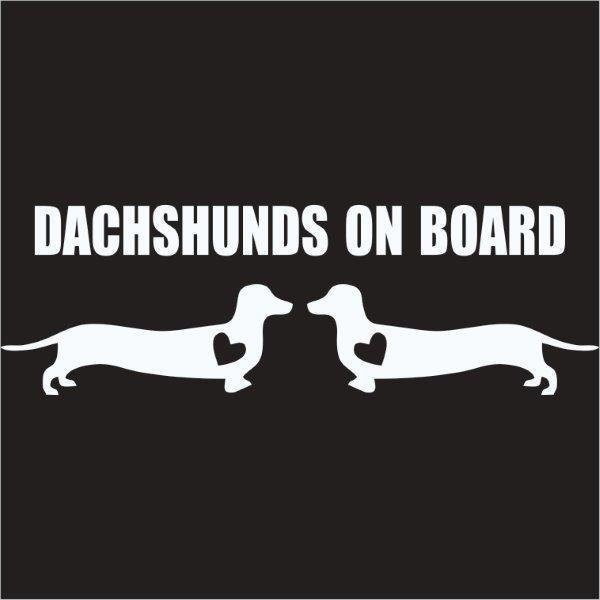 Car Sticker - Dachshunds on Board