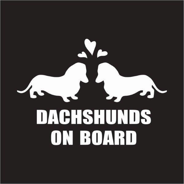 Car Sticker - Dachshunds on Board 2