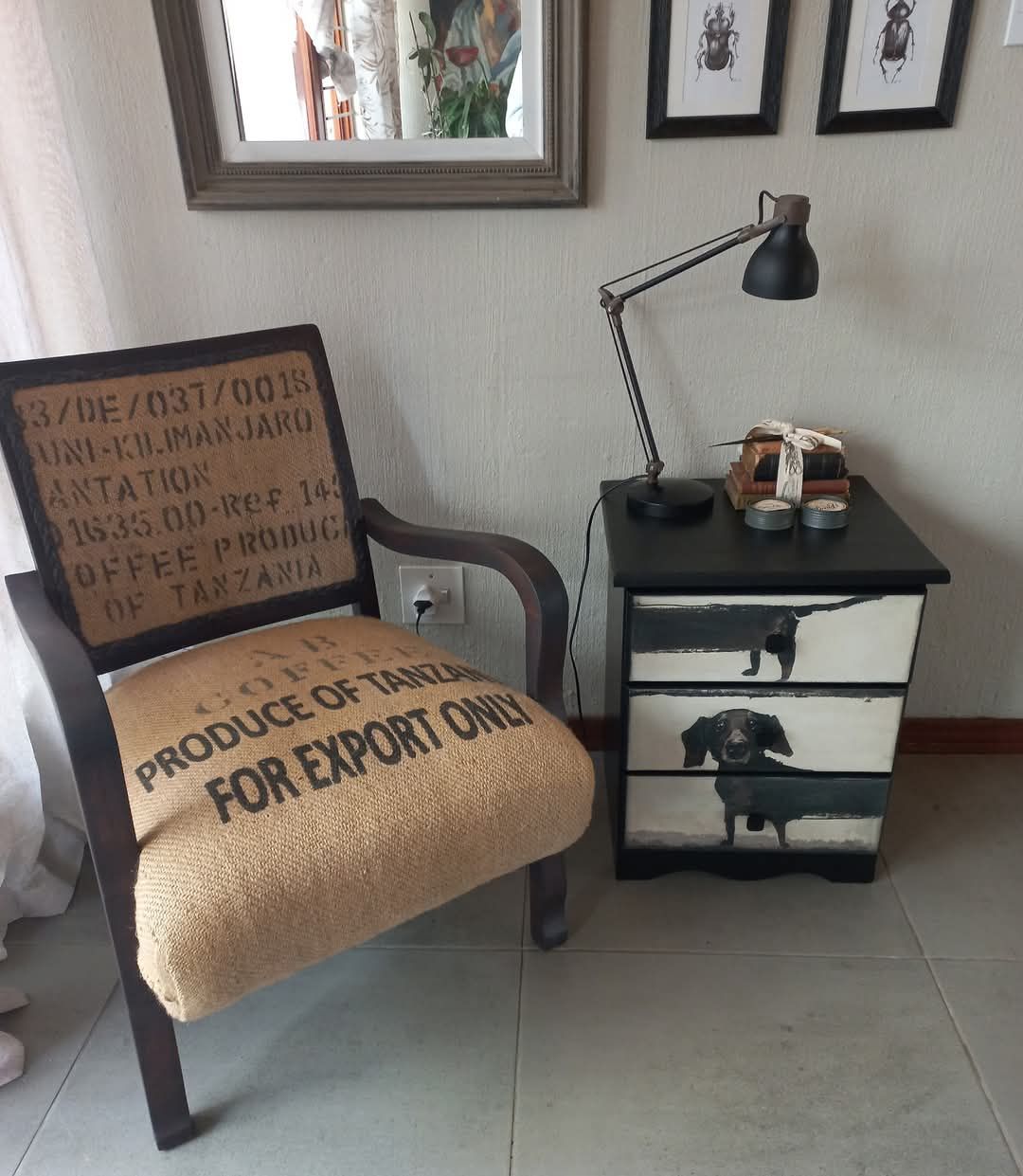 Chest of Drawers Black Dachshund