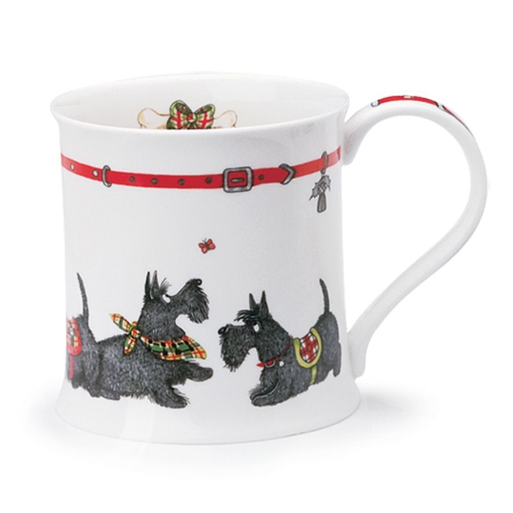Dunoon Scottie By Cherry Denman Scottish Terrier Dog White Fine Bone China Mug