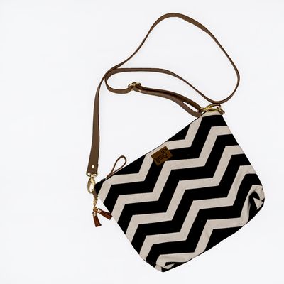 Black & white patterned Sling Bag