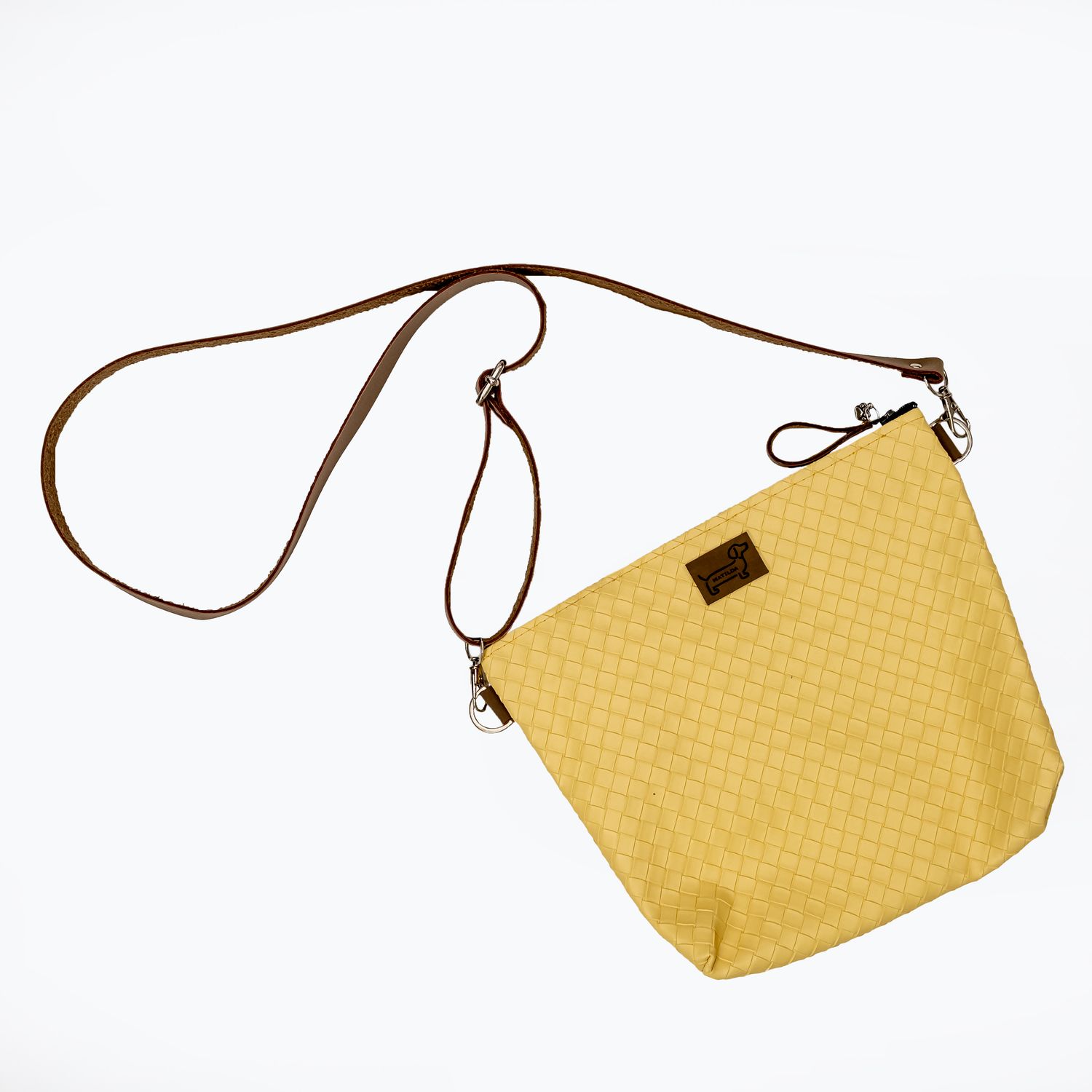 Textured Pale Yellow Sling Bag
