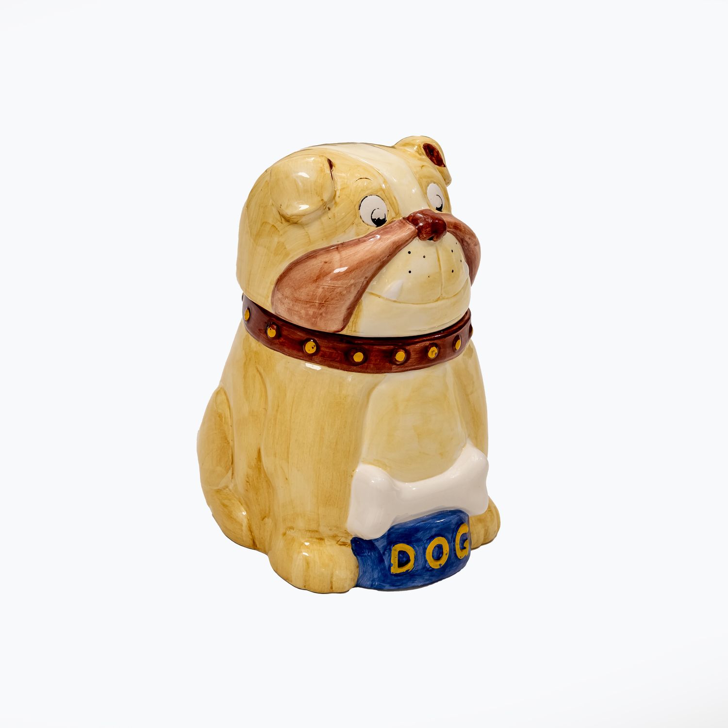 Ceramic English Bulldog Cookie Jar