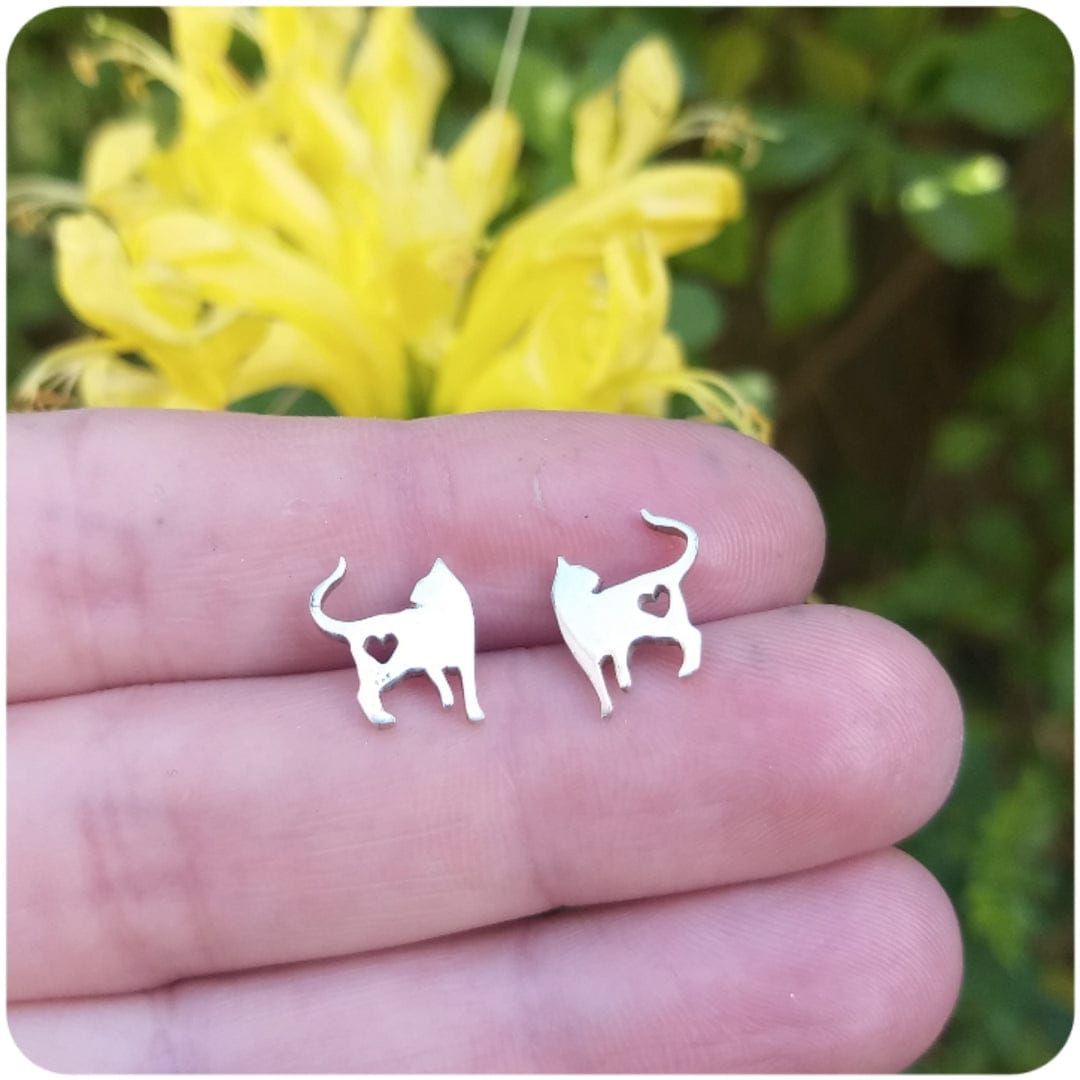 Cat Heart Earrings