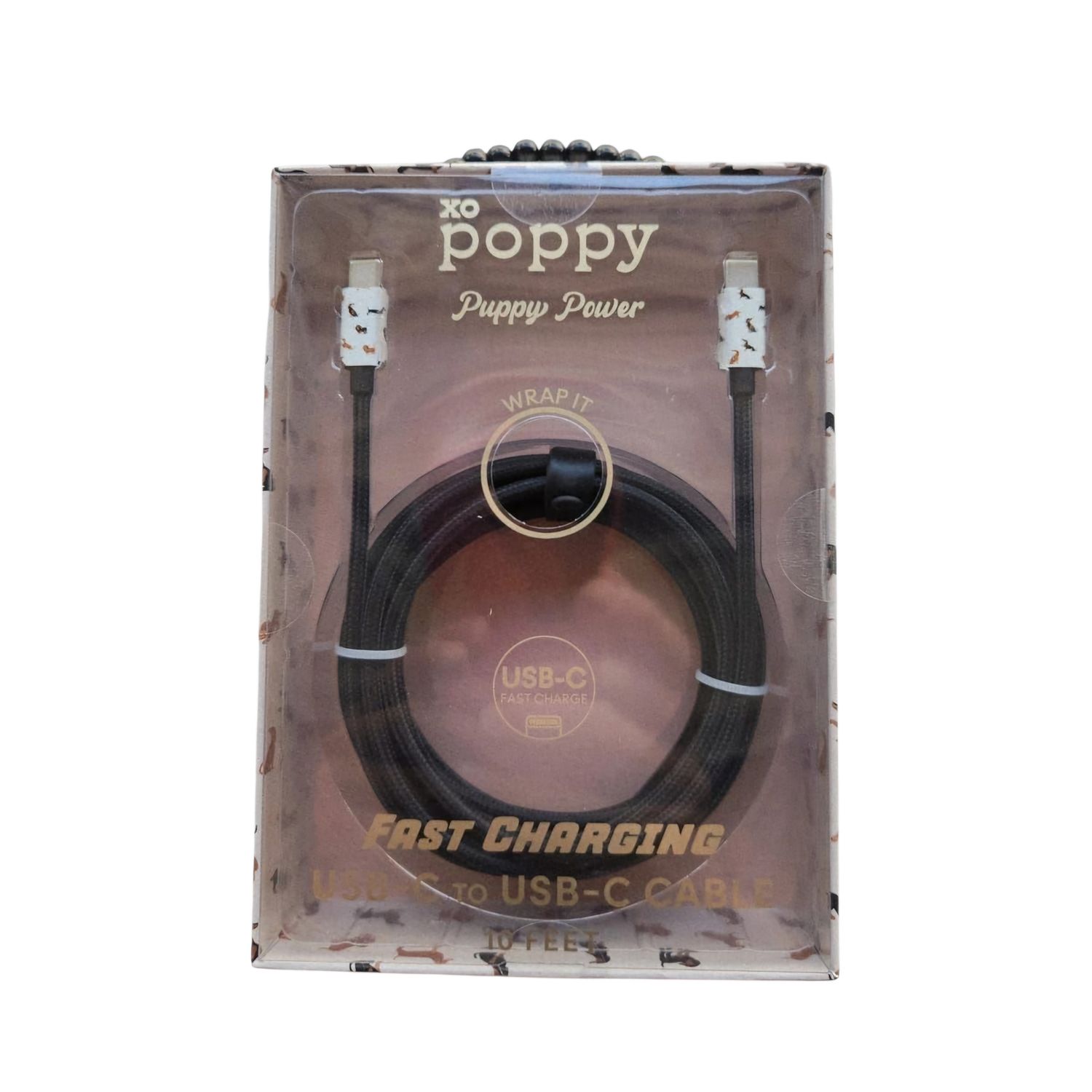 XO Poppy Dachshund USB C to USB C charger