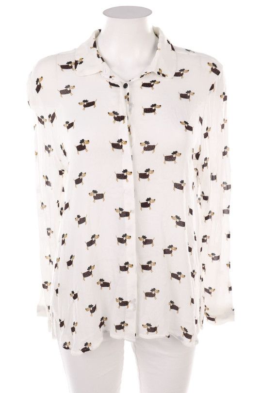 Dachshund Print Blouse - Mango
