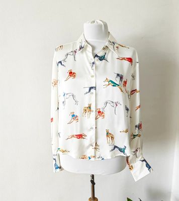 Greyhound Print Blouse - Zara
