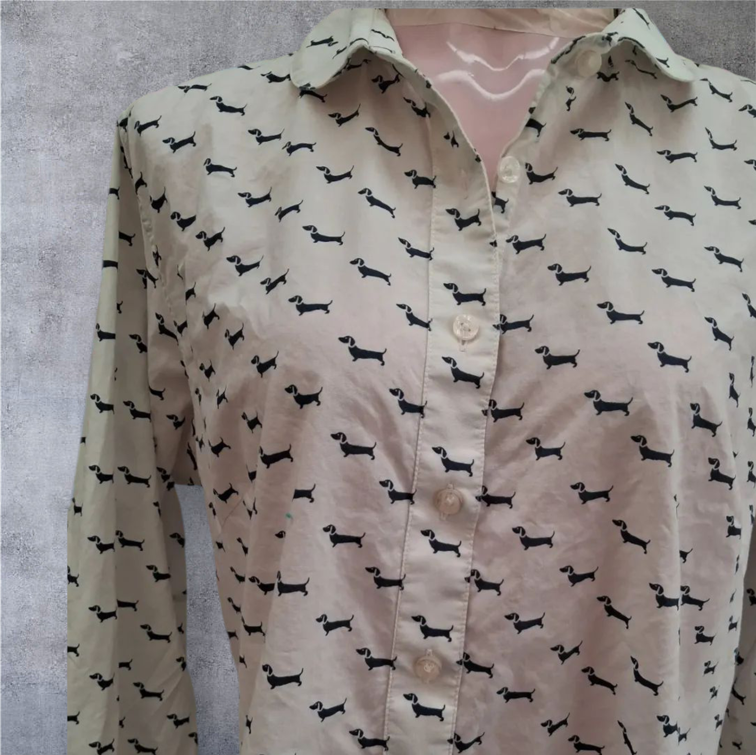 Long Sleeved Shirt with Dachshund print - The Saville Row Company