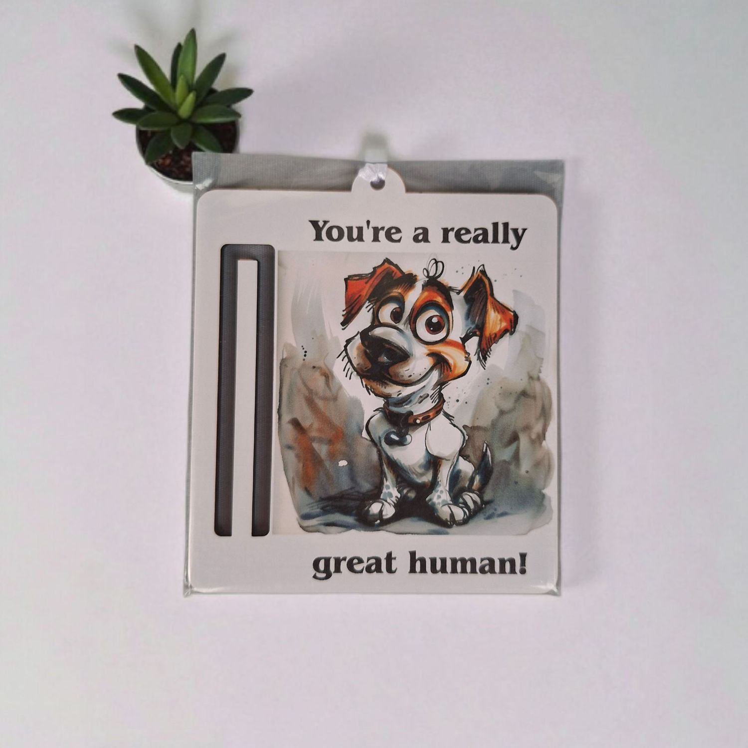 Wooden money or gift card holder ornament - Jack Russell 