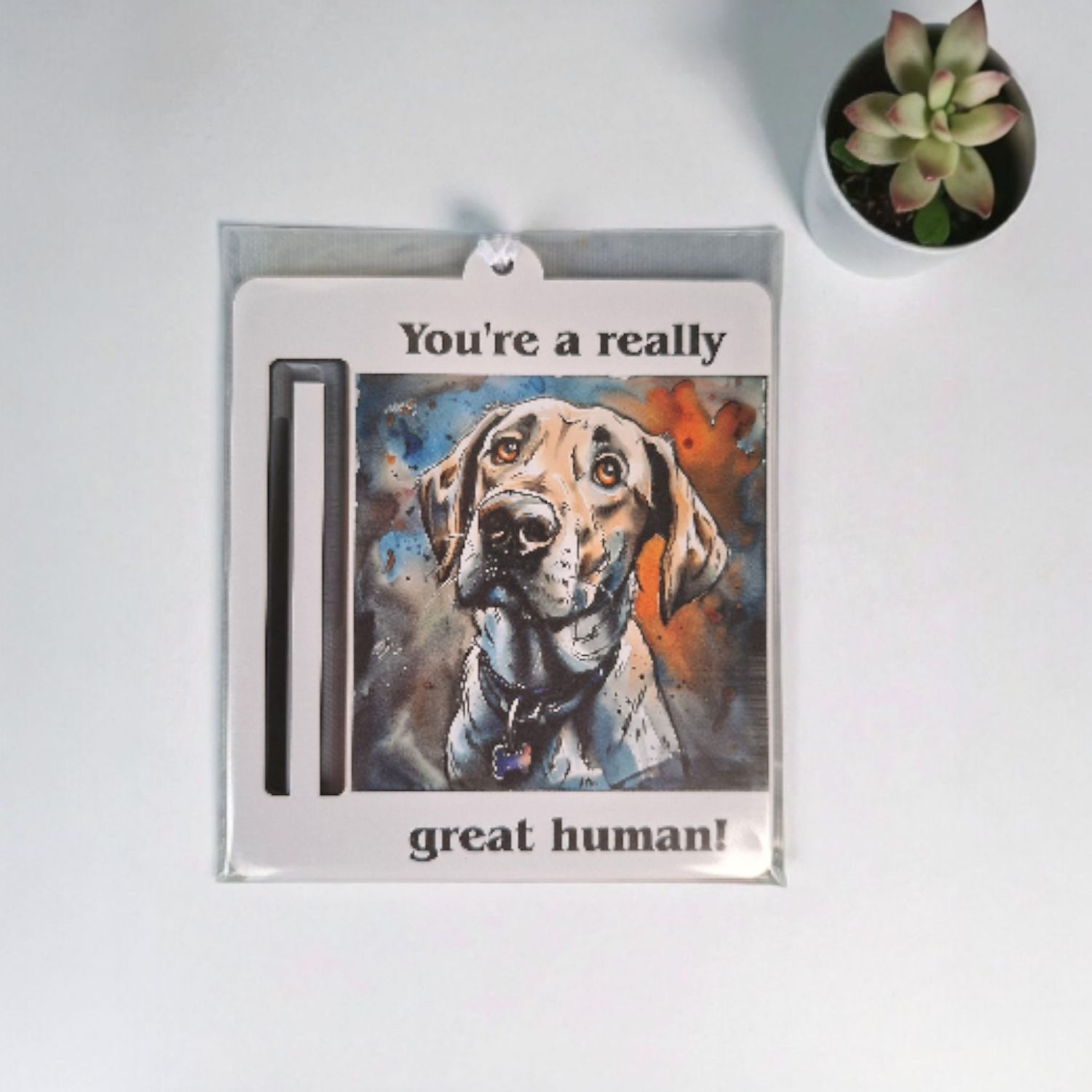 Wooden money or gift card holder ornament - Labrador