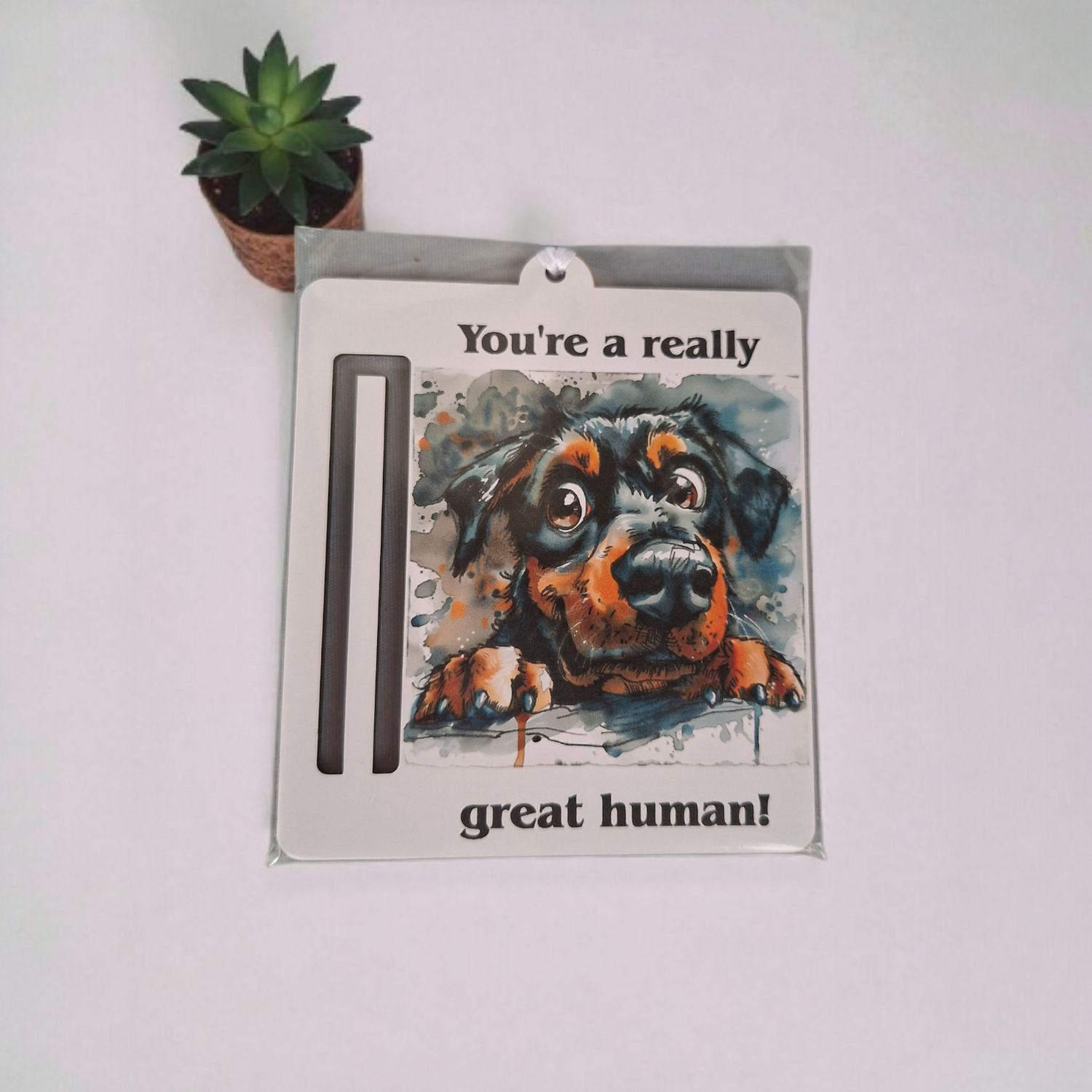 Wooden money or gift card holder ornament - Rottweiler  2