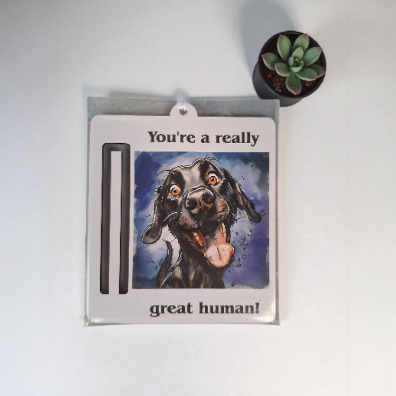 Wooden money or gift card holder ornament - Black Labrador - 2