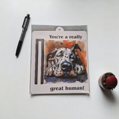 Wooden money or gift card holder ornament - Harlequin Great Dane 2 Wooden money or gift card holder ornament - Harlequin Great Dane 2