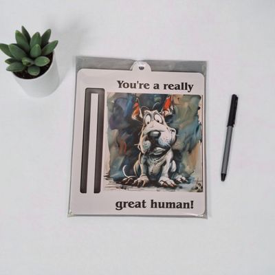 Wooden money or gift card holder ornament - Bullterrier
