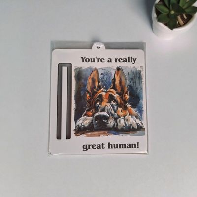 Wooden money or gift card holder ornament - German Shepherd