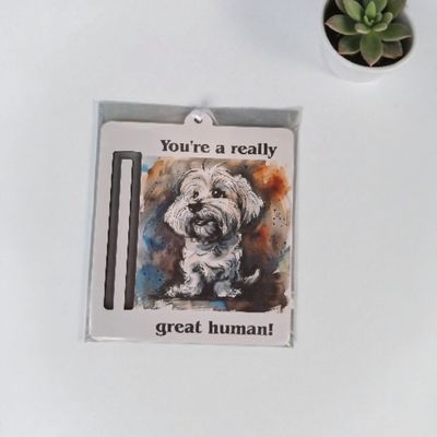 Wooden money or gift card holder ornament - Maltese 