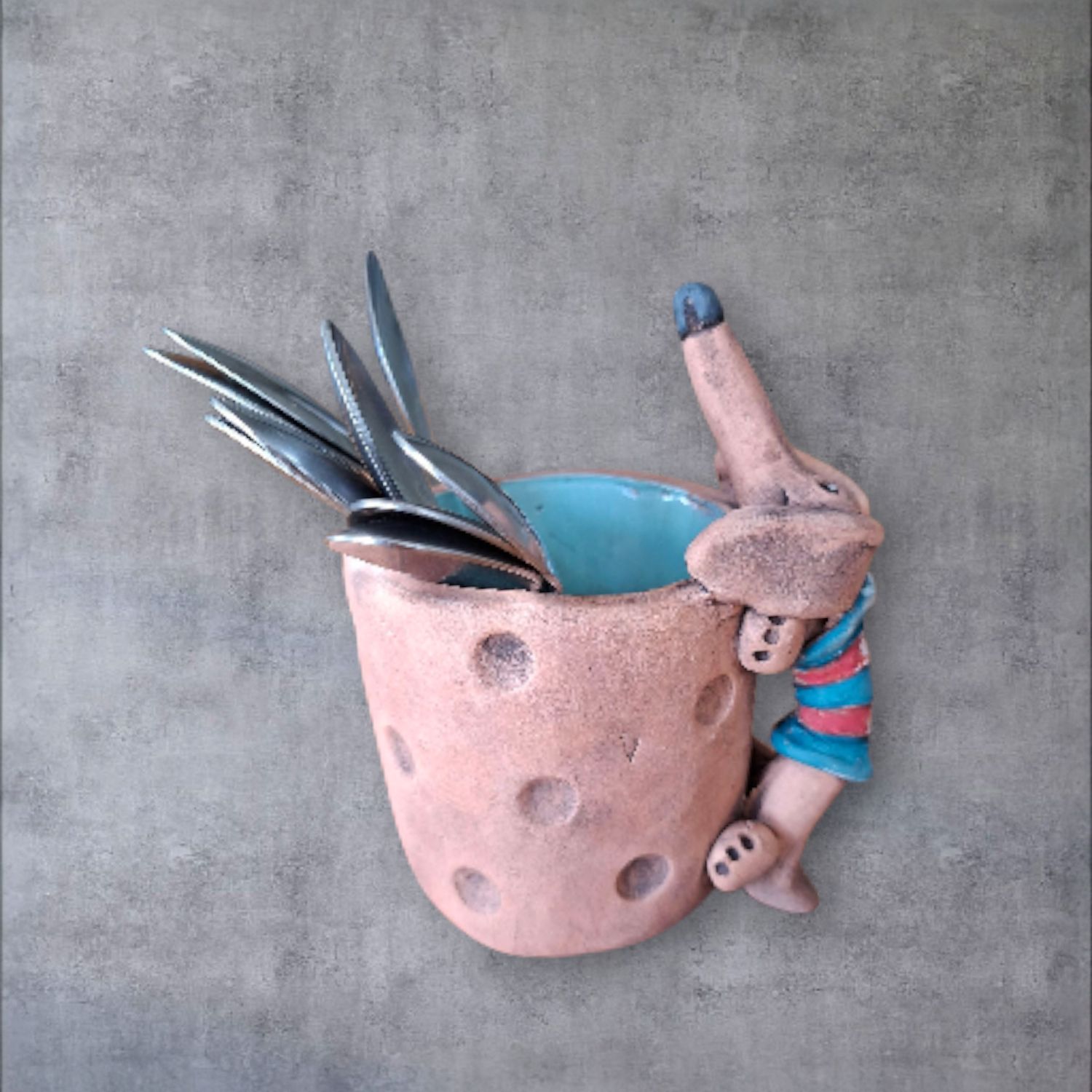 Ceramic Dachshund Teaspoon Holder - 1