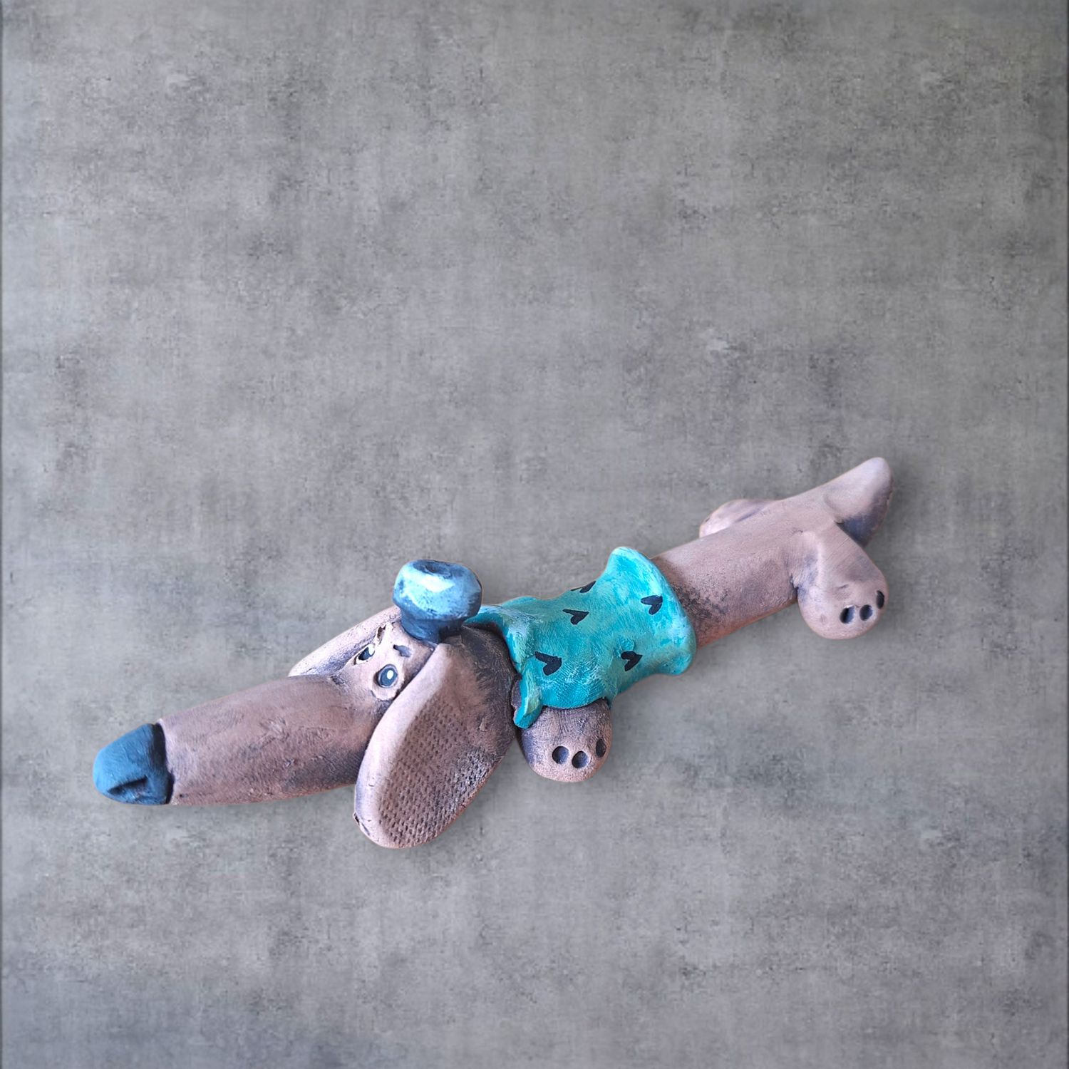 Ceramic Dachshund Ornament - Small - 2