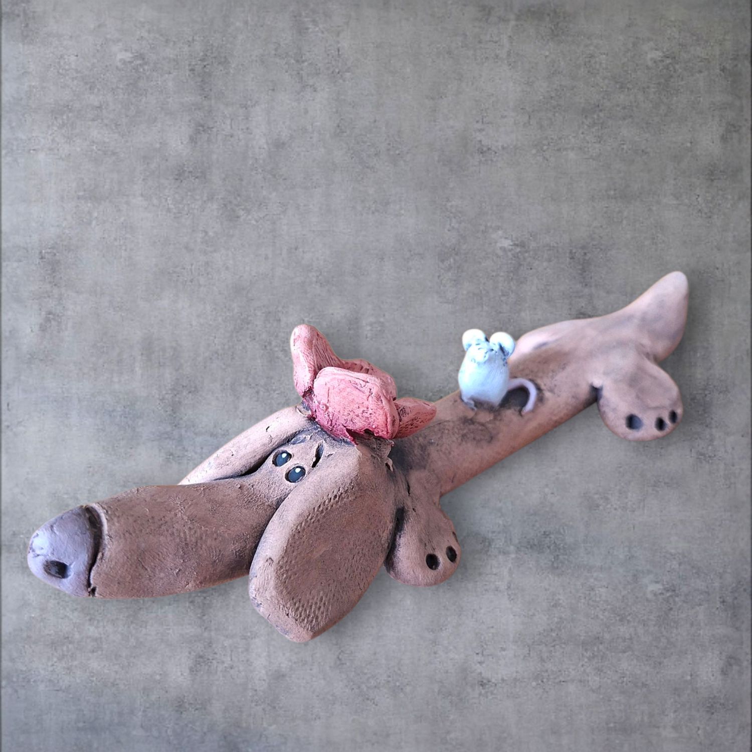 Ceramic Dachshund Ornament - Small - 3